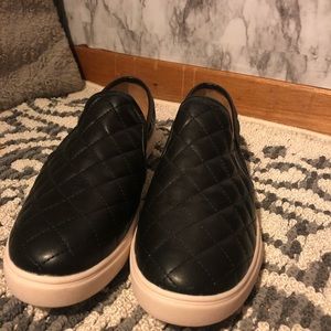 Faux leather loafers
